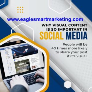 Why Visual Content is important:  People will be 40 times more likely to share your post if it is visual. - EagleSmart Marketing 